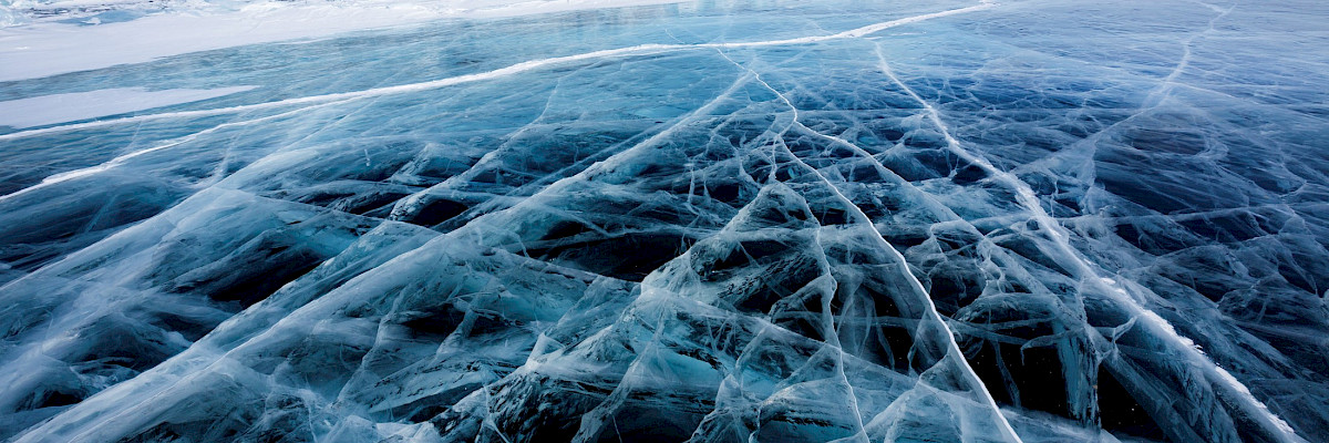 Frozen Baikal Lake