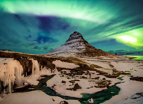 Northern lights at Kirkufell, Iceland. CREDIT: NICK PANDEVONIUM