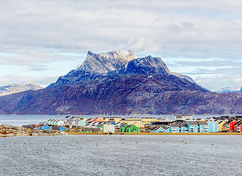 Nuuk and Sermitsiaq mountain, Greenland
