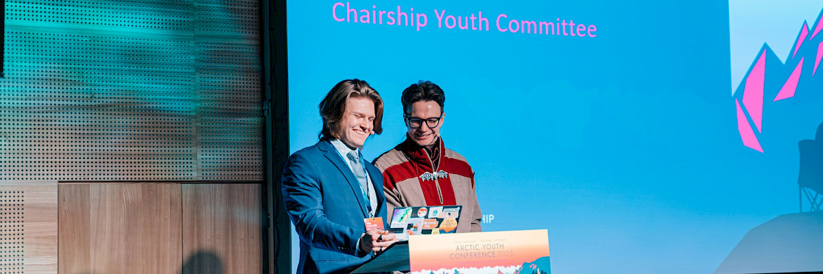 Julius Mihkkal Eriksen Lindi and Viljo Vuorimäki from the Chairship Youth Committee