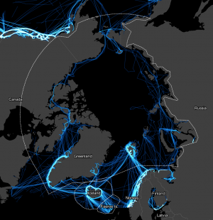 All tourism vessel traffic in 2019, cruise and passenger ships.